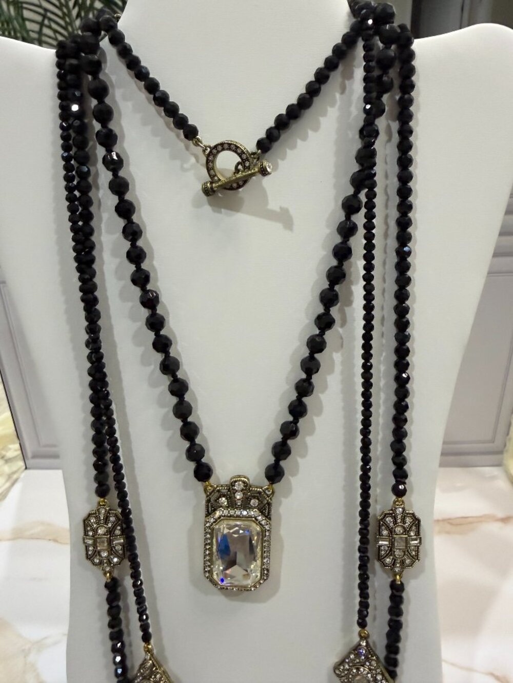 Heidi Daus The Deco Trilogy 3 Pc Necklace Set EUC - Picture 3 of 15